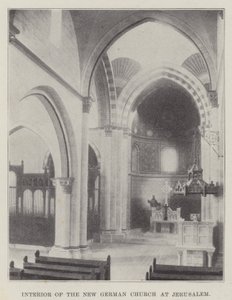 Innenraum der neuen deutschen Kirche in Jerusalem von English Photographer