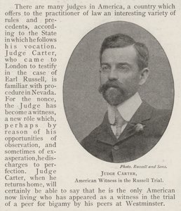 Richter Carter, amerikanischer Zeuge im Russell-Prozess von English Photographer