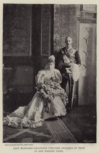 Lady Margaret Grosvenor (Prinzessin Adolphus von Teck) in ihrem Hochzeitskleid von English Photographer