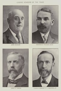Führende Mitglieder des Lebensmittelhandels (s/w Foto) von English Photographer