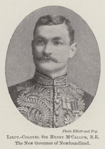 Oberstleutnant Sir Henry McCallum, RE, der neue Gouverneur von Neufundland von English Photographer