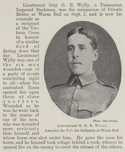 Leutnant G G E Wylly, für Tapferkeit in Warm Bad mit dem VC ausgezeichnet von English Photographer