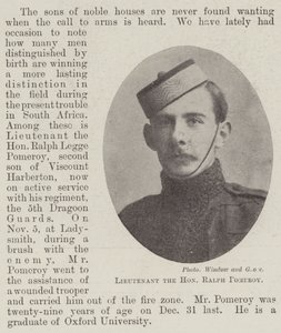 Leutnant der ehrenwerte Ralph Pomeroy von English Photographer