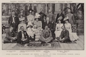 Lord Curzon als Vizekönig von Indien, eine Gruppe in der Vizeköniglichen Lodge, Simla