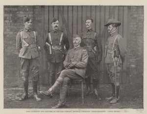 Lord Dunraven und Offiziere der 67. Kompanie der Imperial Yeomanry (Scharfschützen), auf dem Weg nach Süden von English Photographer