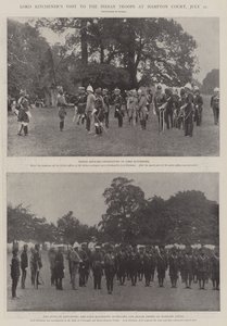 Lord Kitcheners Besuch bei den indischen Truppen im Hampton Court, 22. Juli von English Photographer