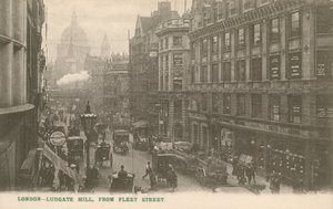 Ludgate Hill von der Fleet Street, London von English Photographer