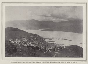 Lyttelton Harbour, Neuseeland, wo der Herzog und die Herzogin von Cornwall am 22. Juni erwartet wurden von English Photographer