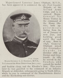 Generalmajor L. J. Oliphant, MVO, ab 1. Januar 1903 Kommandant des Heimatbezirks von English Photographer