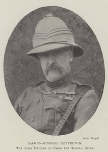 Generalmajor Lyttelton, der erste Offizier, der den Tugela-Fluss überquerte von English Photographer