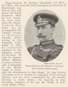Generalmajor Sir Herbert Chermside, neuer Gouverneur von Queensland von English Photographer