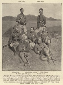 Generalmajor Symons, Kommandeur der 1. Division der Tirah-Feldtruppe, und sein Stab von English Photographer