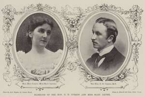 Hochzeit des ehrenwerten G. N. Curzon und Miss Mary Leiter von English Photographer