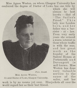 Miss Agnes Weston, zur Doktorin der Rechte ernannt, Universität Glasgow von English Photographer