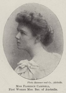 Miss Florence Campbell, erste Frau mit einem Bachelor of Music in Australien von English Photographer