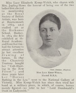 Miss Lucy Kemp-Welch, gewählt zur RBA von English Photographer