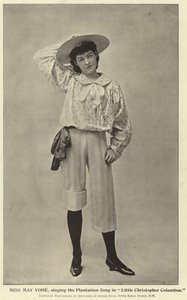 Miss May Yohe singt das Plantation Song in Little Christopher Columbus von English Photographer