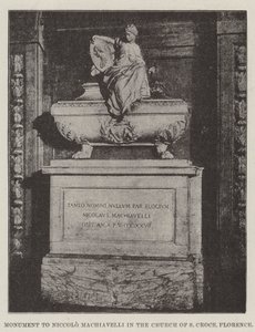 Denkmal für Niccolo Machiavelli in der Kirche S Croce, Florenz von English Photographer