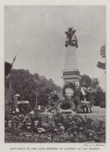 Denkmal für die verstorbene Kaiserin von Österreich in Cap Martin von English Photographer