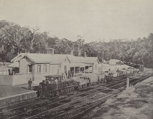 Mount Lofty Bahnhof, Adelaide-Melbourne Eisenbahn von English Photographer