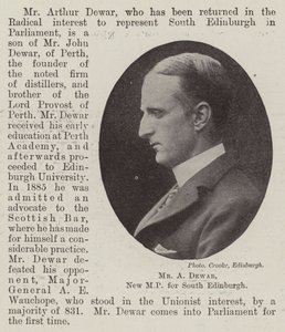 Herr A. Dewar, neuer Abgeordneter für Süd-Edinburgh von English Photographer