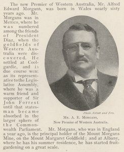 Herr A. E. Morgans, neuer Premier von Westaustralien von English Photographer