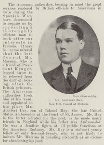 Herr Adelbert Hay, neuer US-Konsul in Pretoria von English Photographer