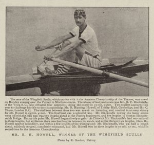 Herr B H Howell, Gewinner der Wingfield Sculls von English Photographer