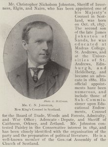 Mr. C. N. Johnston, neuer King