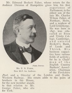 Mr E B Faber, neuer Abgeordneter für Andover von English Photographer