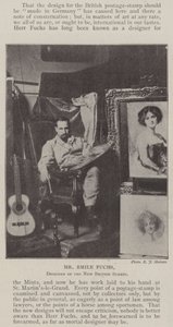 Herr Emile Fuchs, Designer der neuen britischen Briefmarken von English Photographer