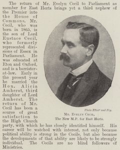 Mr. Evelyn Cecil, der neue Abgeordnete für East Herts von English Photographer