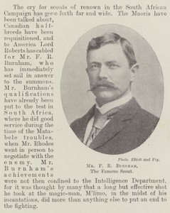 Herr F R Burnham, der berühmte Späher von English Photographer