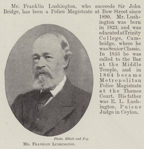 Mr. Franklin Lushington von English Photographer