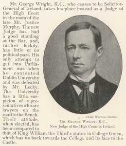Mr. George Wright, KC, neuer Richter des High Court in Irland von English Photographer
