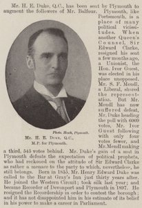 Mr H E Duke, QC, Abgeordneter für Plymouth von English Photographer