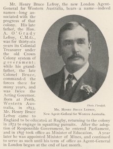 Mr Henry Bruce Lefroy, neuer Generalagent für Westaustralien von English Photographer