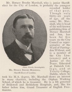 Mr. Horace Brooks Marshall, gewählter Sheriff von London von English Photographer