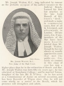 Mr. Joseph Walton, KC, neuer Richter des High Court von English Photographer