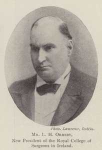 Mr. L. H. Ormsby, neuer Präsident des Royal College of Surgeons in Irland von English Photographer
