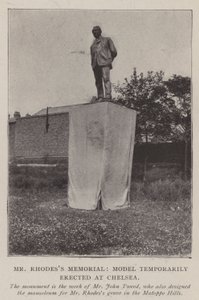 Das Rhodes-Denkmal, Modell vorübergehend in Chelsea errichtet von English Photographer