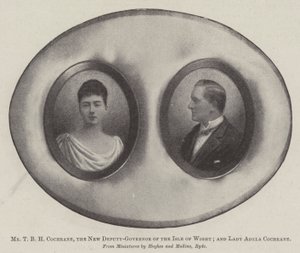 Mr T B H Cochrane, der neue Vizegouverneur der Isle of Wight; und Lady Adela Cochrane von English Photographer