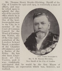 Herr T. H. Brooke-Hitching, neuer Sheriff der Stadt London von English Photographer