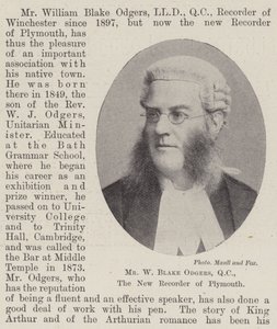 Mr W Blake Odgers, QC, der neue Recorder von Plymouth von English Photographer