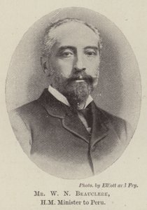 Herr W N Beauclerk, HM Minister in Peru von English Photographer