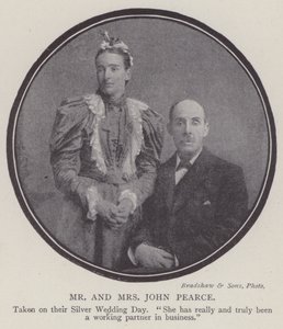 Herr und Frau John Pearce (s/w Foto) von English Photographer