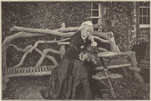 Mrs. Gladstone im Garten von Blackcraig Castle von English Photographer