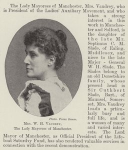 Mrs W H Vaudrey, die Lady Mayoress von Manchester von English Photographer