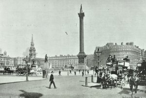 Nelsonsäule, Trafalgar Square, Westminster LB: Blick nach Nordwesten von Cockspur Street, 1898 von English Photographer