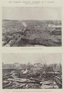 New Richmond, Wisconsin, durch einen Wirbelsturm zerstört